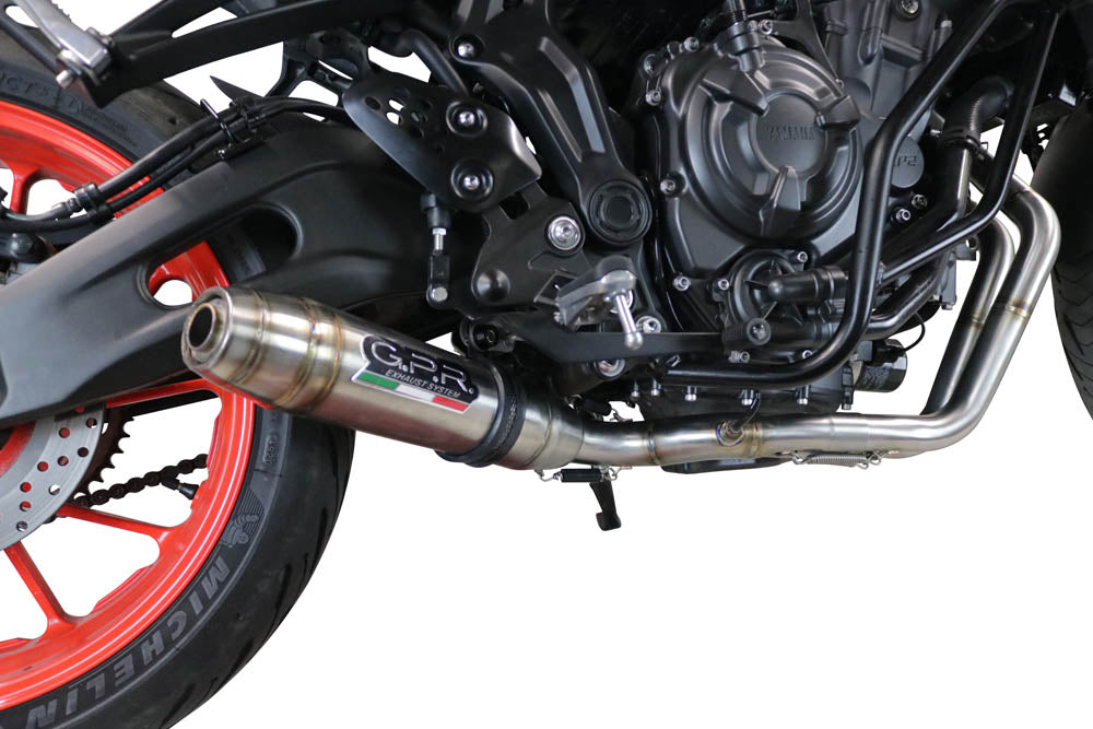 GPR exhaust Yamaha Mt-07  2021-2024, Deeptone Inox, full system exhaust legal for UK and non-EU countries including removable db killer - GPR Exhausts