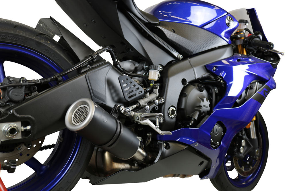GPR exhaust Yamaha Yzf R6 2017-2025, M3 Black Titanium, Homologated legal slip-on exhaust including removable db killer and link pipe - GPR Exhausts