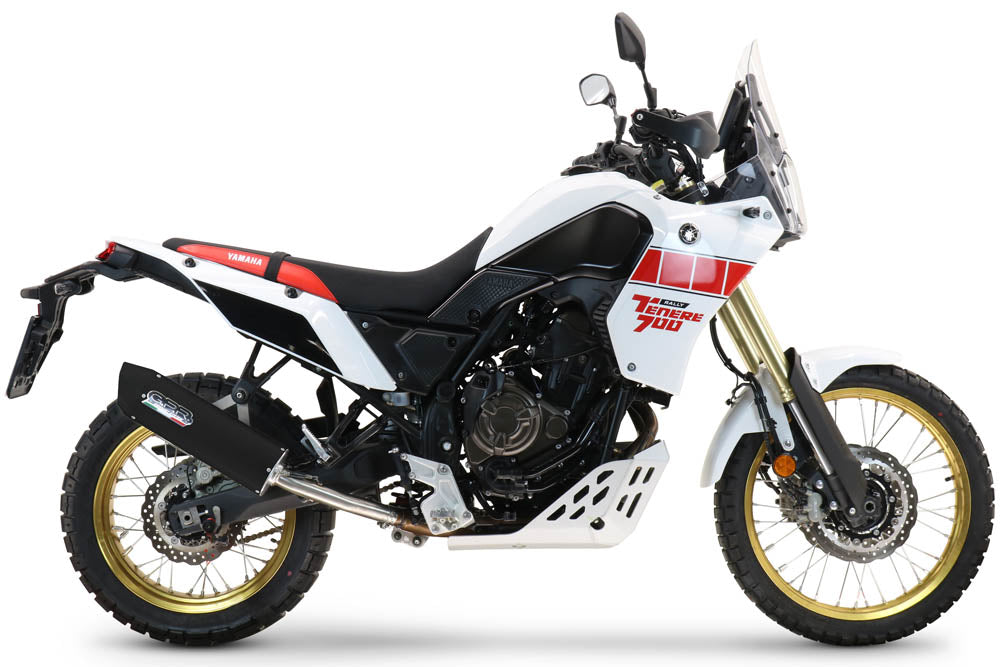 GPR exhaust Yamaha Tenere 700 2019-2020, Furore Evo4 Nero, Homologated legal slip-on exhaust including removable db killer and link pipe - GPR Exhausts