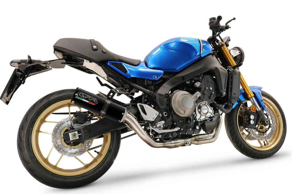 GPR exhaust Yamaha XSR900 2022-2025, M3 Black Titanium, full system exhaust legal for UK and non-EU countries including removable db killer - GPR Exhausts