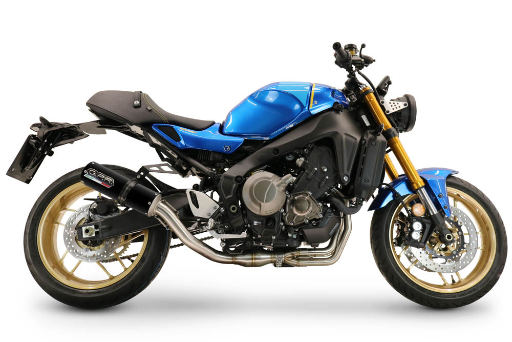 GPR exhaust Yamaha XSR900 2022-2025, M3 Black Titanium, full system exhaust legal for UK and non-EU countries including removable db killer - GPR Exhausts