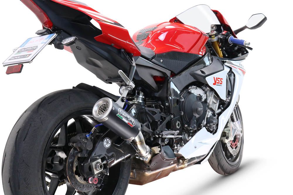 GPR exhaust Yamaha Yzf R1-R1-M 2015-2016, M3 Black Titanium, Homologated legal slip-on exhaust including removable db killer and link pipe - GPR Exhausts