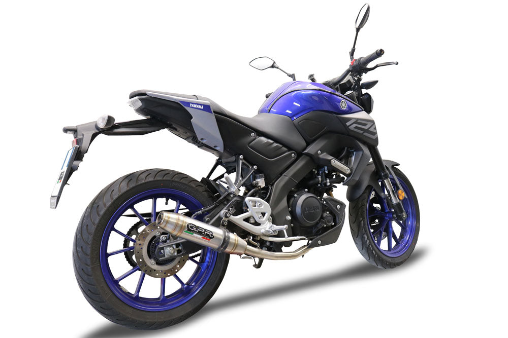 GPR exhaust Yamaha Mt 125 2021-2025, Deeptone Inox, full system exhaust legal for UK and non-EU countries including removable db killer - GPR Exhausts