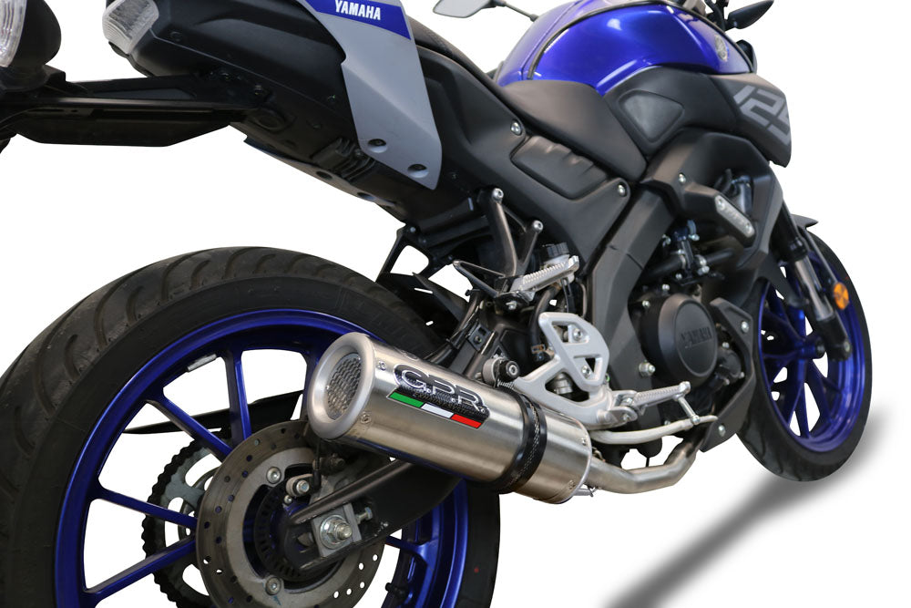 GPR exhaust Yamaha Mt 125 2020-2020, M3 Inox , full system exhaust legal for UK and non-EU countries including removable db killer - GPR Exhausts