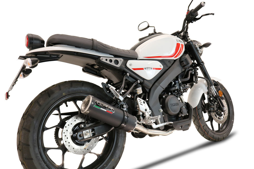 GPR exhaust Yamaha XSR 125 2021-2025, M3 Black Titanium, full system exhaust legal for UK and non-EU countries including removable db killer - GPR Exhausts