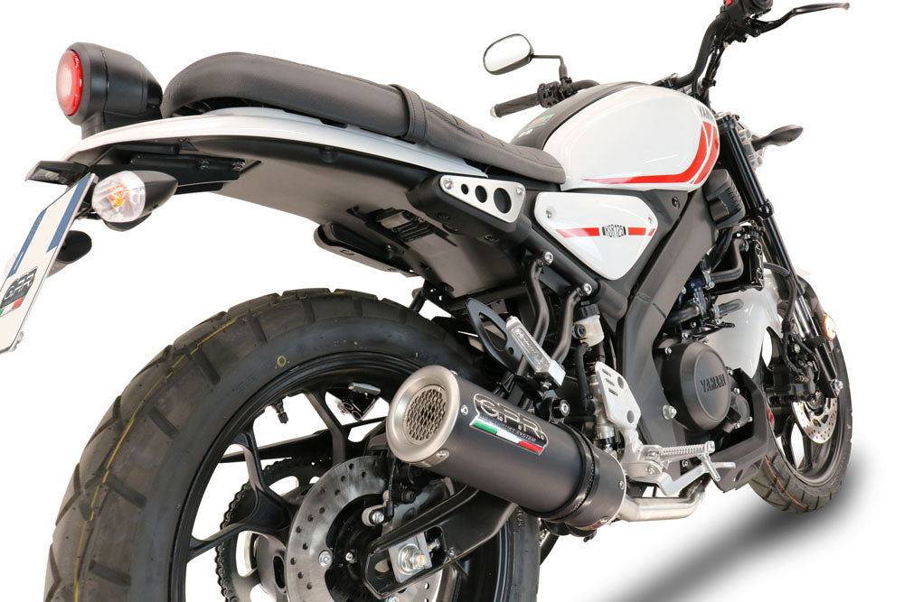 GPR exhaust Yamaha XSR 125 2021-2025, M3 Black Titanium, full system exhaust legal for UK and non-EU countries including removable db killer - GPR Exhausts