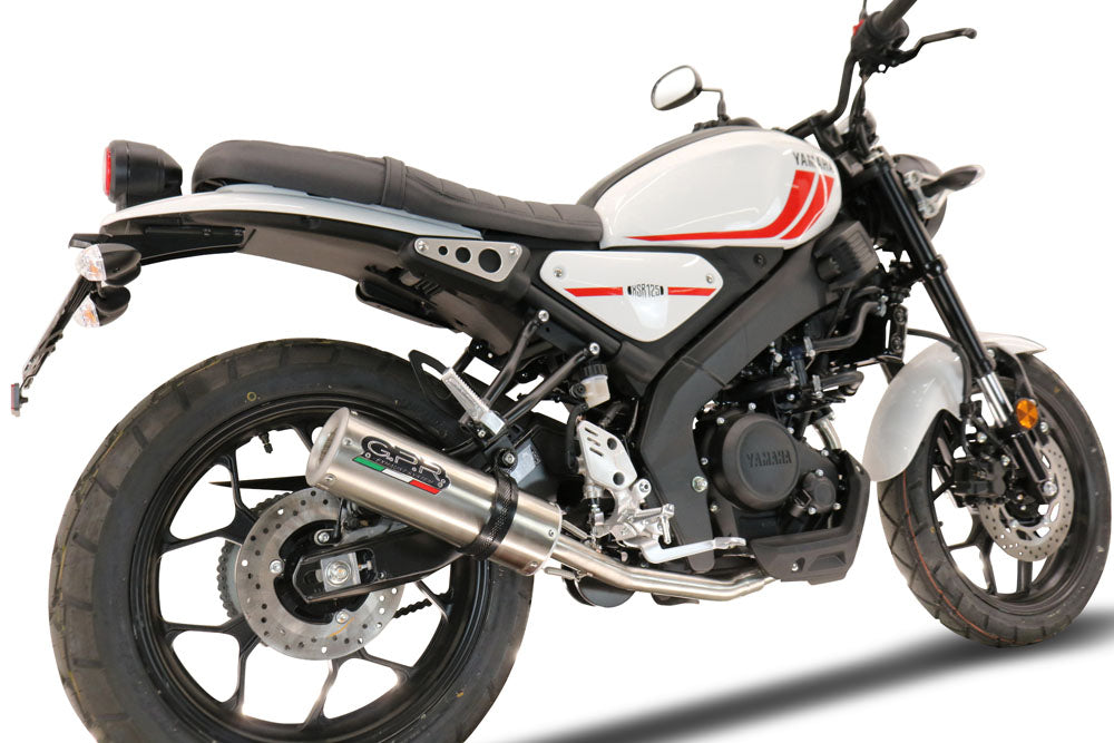 GPR exhaust Yamaha XSR 125 2021-2025, M3 Inox , full system exhaust legal for UK and non-EU countries including removable db killer - GPR Exhausts