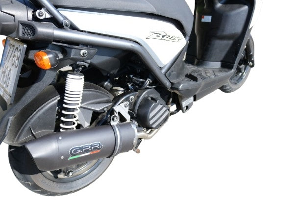 GPR exhaust Yamaha Zuma 125 2009-2015, Furore Nero, Racing full system exhaust, including removable db killer - GPR Exhausts