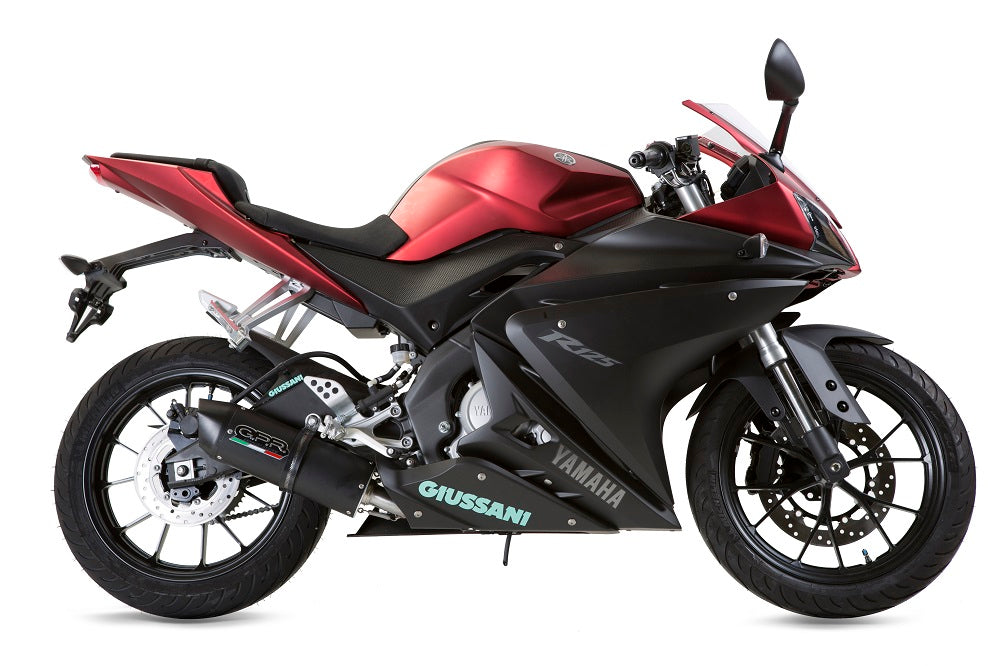 GPR exhaust Yamaha Yzf-R 125  2017-2018, Furore Evo4 Nero, full system exhaust legal for UK and non-EU countries including removable db killer - GPR Exhausts