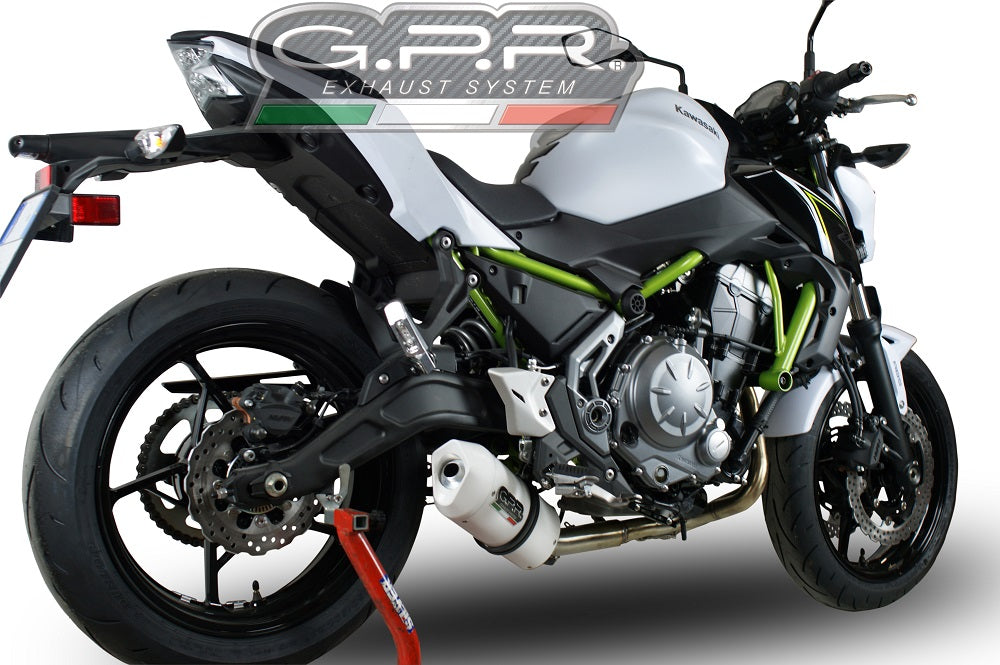 GPR exhaust Kawasaki Z 650 2017-2020, Albus Evo4, full system exhaust legal for UK and non-EU countries including removable db killer - GPR Exhausts