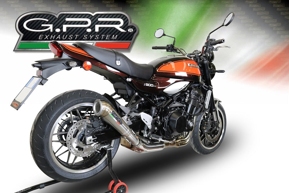 GPR exhaust Kawasaki Z 900 RS 2018-2020, Powercone Evo, Homologated legal slip-on exhaust including removable db killer and link pipe - GPR Exhausts