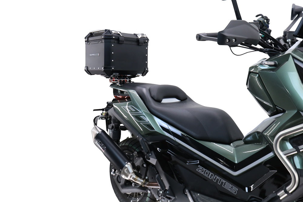 GPR Tech Alpi-Tech 35L Aluminium Top Case with Roof Rack & Specific Fitting Plate - Zontes 368 G (2025–2026) - Black - image 3