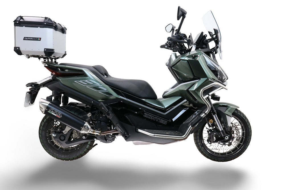 GPR Tech Alpi-Tech 35L Aluminium Top Case with Roof Rack & Specific Fitting Plate - Zontes 368 G (2025–2026) - Silver