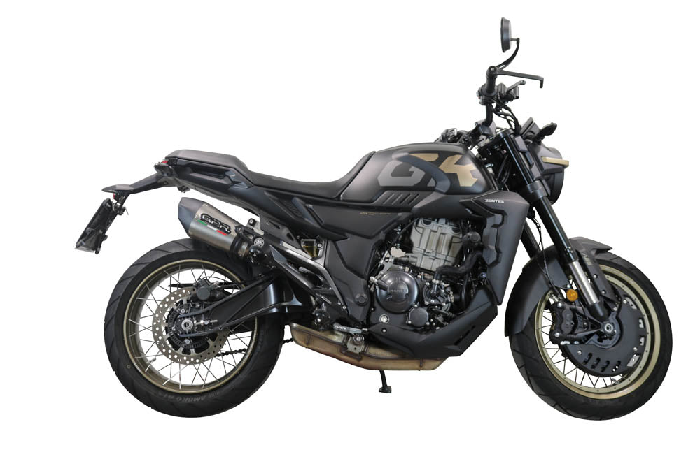 GPR exhaust Zontes 350 GK 2022-2024, New Grand Prix Evo Titanium, Homologated legal slip-on exhaust including removable db killer and link pipe - GPR Exhausts