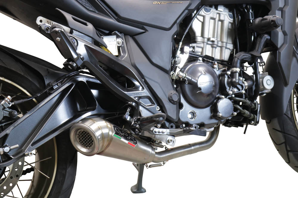 GPR exhaust Zontes 350 T2 ADV 2022-2024, Powercone Evo, full system exhaust legal for UK and non-EU countries including removable db killer - GPR Exhausts