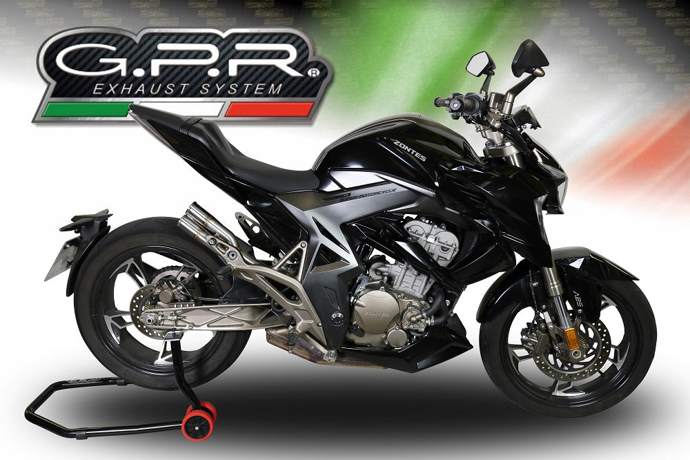 GPR exhaust Zontes Zx 310 2018-2020, F205, Homologated legal slip-on exhaust including removable db killer and link pipe - GPR Exhausts