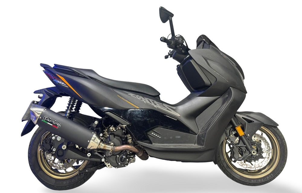 GPR exhaust Zontes 365K 2024-2026, Furore-X Scooter, Racing slip-on exhausts including link pipe and removable db killer - GPR Exhausts
