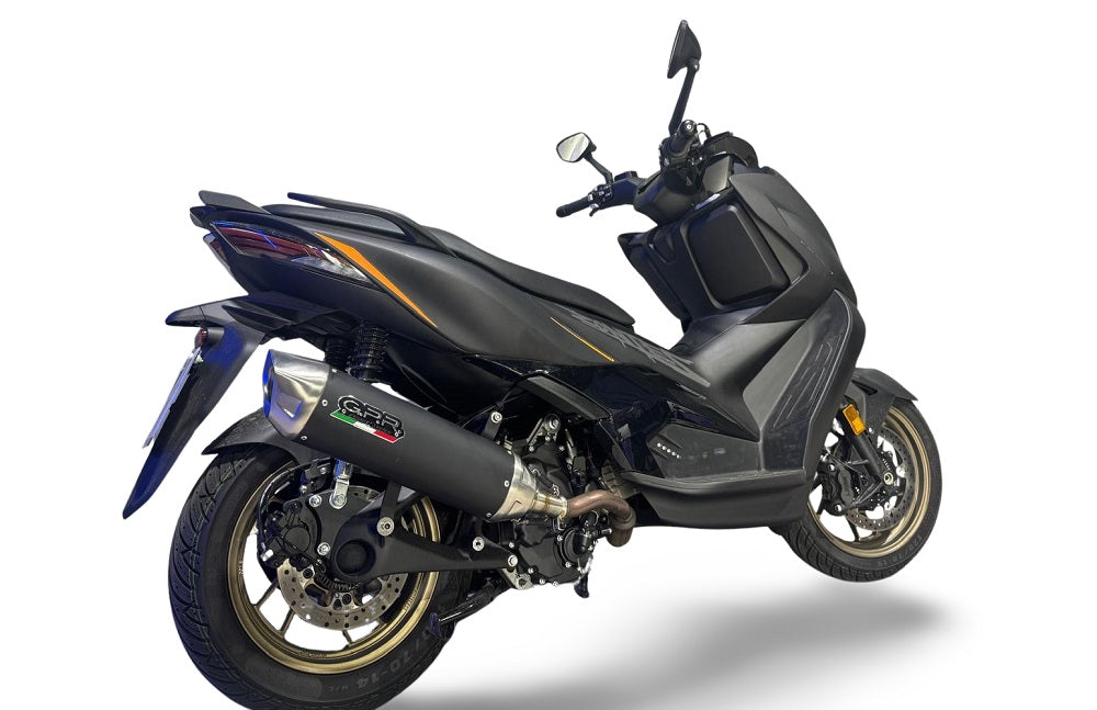 GPR exhaust Zontes 365M 2024-2026, Furore-X Scooter, Racing slip-on exhausts including link pipe and removable db killer - GPR Exhausts