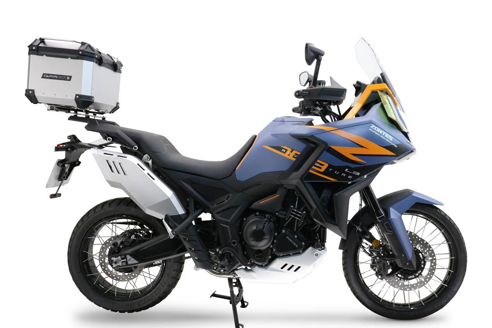 GPR Tech Alpi-Tech 35L Aluminium Top Case with Specific Fitting Plate - Zontes 703 F (2024–2026) - Silver