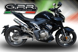 GPR exhaust Zontes Zt 310 2018-2020, Deeptone Inox, full system exhaust legal for UK and non-EU countries including removable db killer - GPR Exhausts