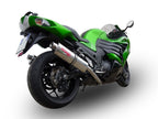 GPR exhaust Kawasaki Zzr 1400 2023-2024, Trioval, Dual Homologated legal slip-on exhaust including removable db killers and link pipes - GPR Exhausts