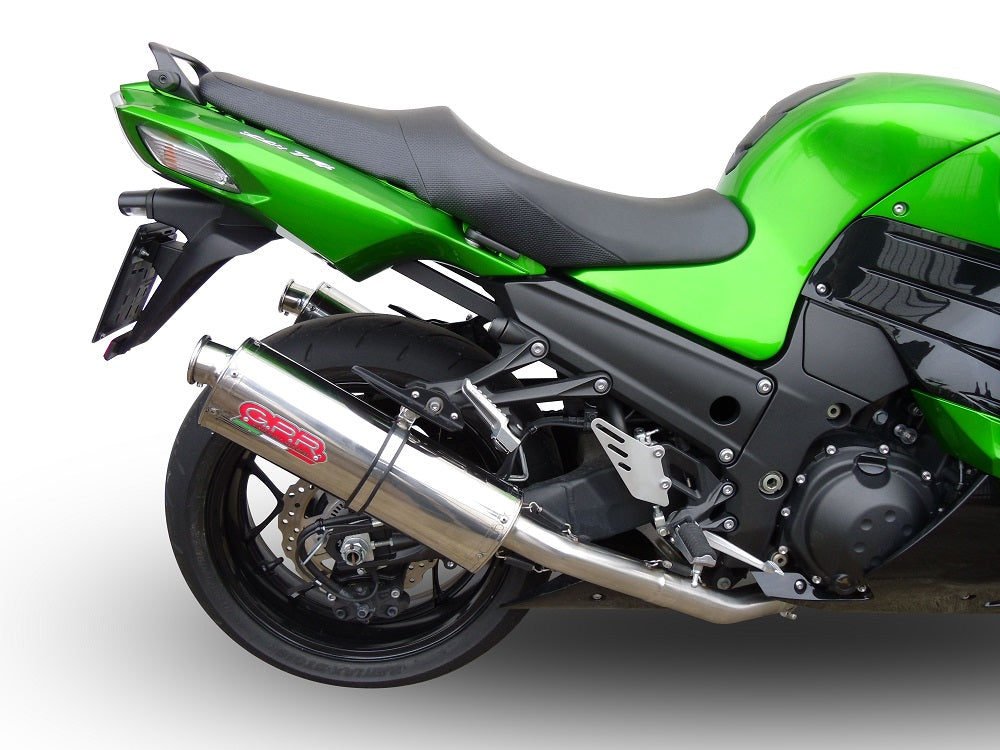 GPR exhaust Kawasaki Zzr 1400 2023-2024, Trioval, Dual Homologated legal slip-on exhaust including removable db killers and link pipes - GPR Exhausts